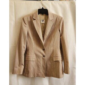Versus Versace  Womens Two Button Striped Blazer Brown Size 30/44 IT Medium US